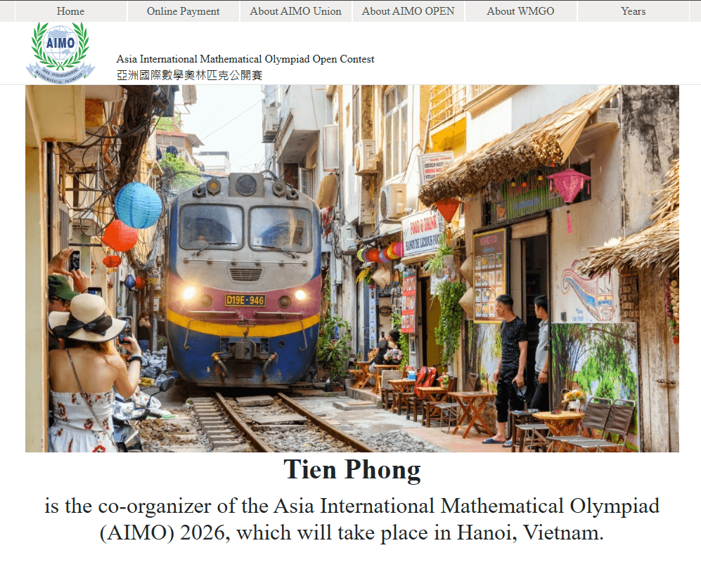 AIMO quốc tế xác nhận Tiền Phong là đơn vị duy nhất tổ chức thí sinh Việt Nam dự Chung kết AIMO Open 2026