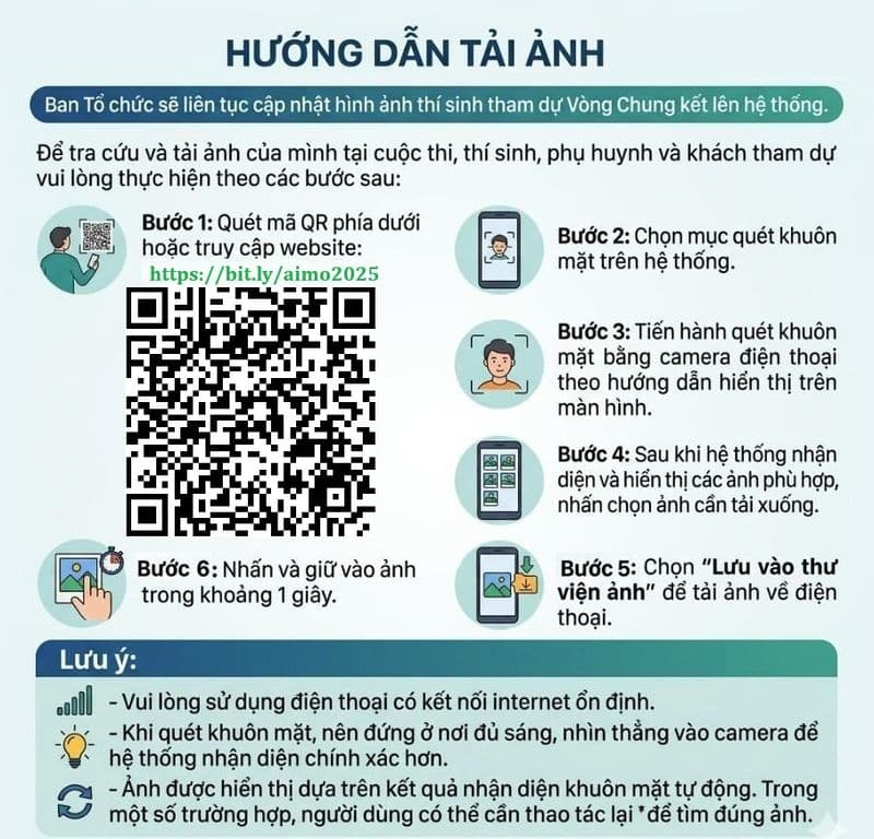 Hướng dẫn Xem và Tải ảnh Chung kết AIMO 2025 - 2026  